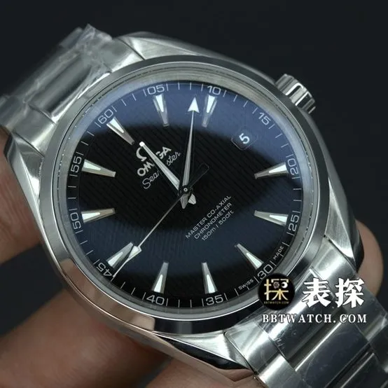 VS FactoryOmegaSeamastersuper watch black dial silver needle steel bracelet model pictures and prices braceletlive photos