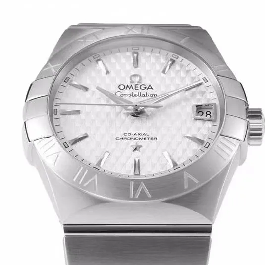 Omega super a watch temperament model vs constellation temperament model 8500 men's mechanical front view