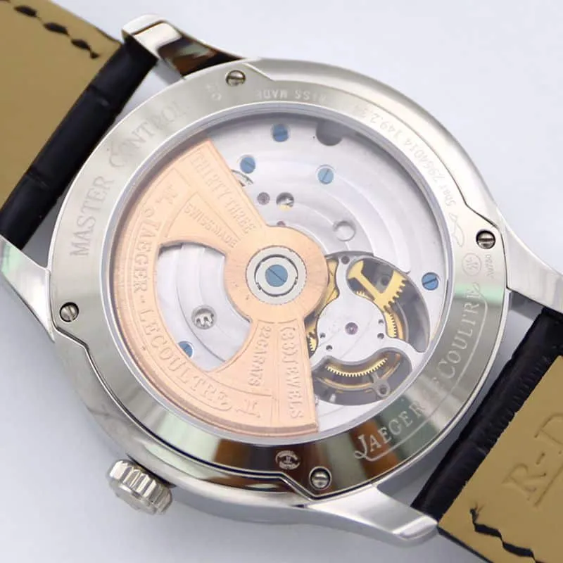 Jaeger-LeCoultre master top-tierhigh-quality watch 1662451 series automatic genuine tourbillon men's diamondwhite dial watch front view