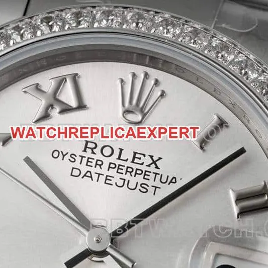 ARF FactoryRolex log top-tier 1:1high-quality silver gray plate Roman numerals 31mm three grid link 278384front live photo