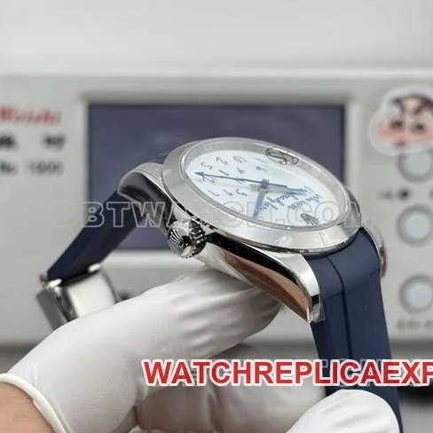 1:1replica watch magnetic type VS FactoryRolexwhite dial rubber type clasplive photos