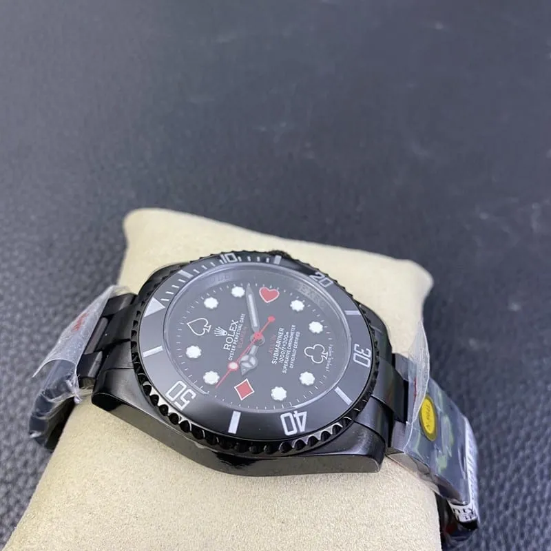 replicaRolex watch Submariner latest modified all black front view
