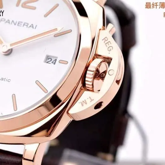 Paneraisuper watch Luminor Due small red gold 42MM watch side view