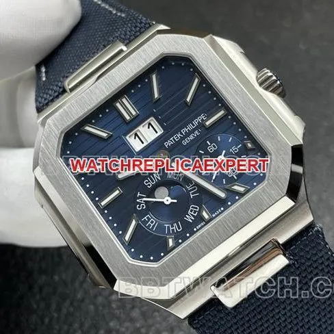 1:1replica watch P1 factory Patek PhilippeCUBITUSblue dial5822P-001front live photo