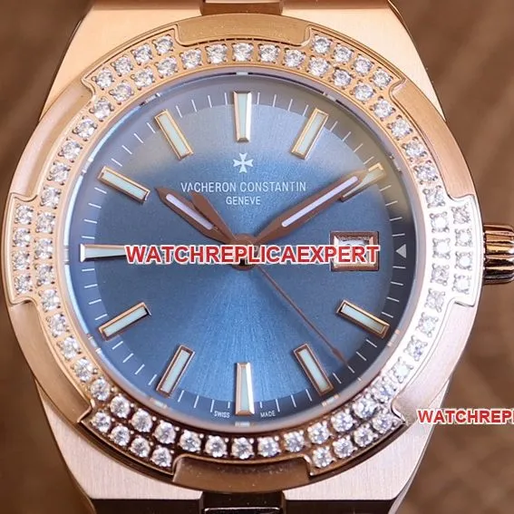 CC factory Vacheron Constantin top-tier 1:1super cloneblue dial pink gold 1225Vfront live photo