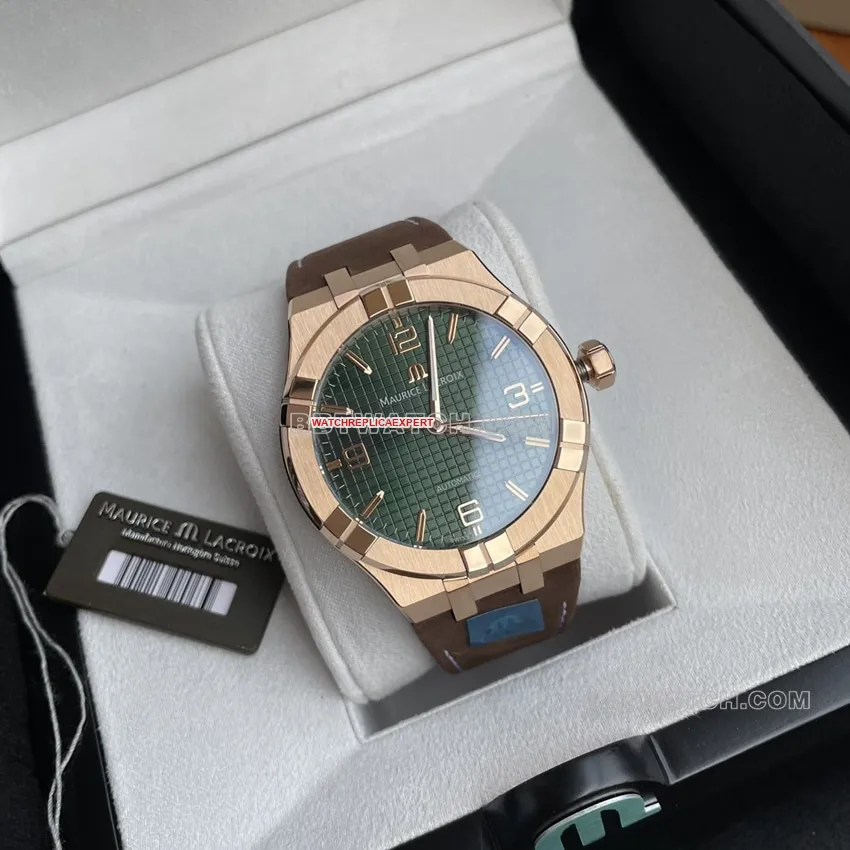 Amy top-tier blue dial and green dialbronzeleather strap model AI6008 front live photo