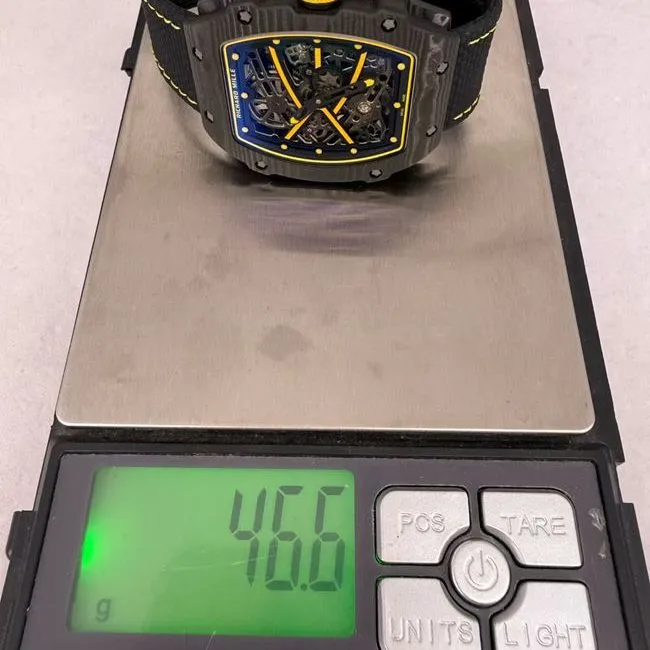 collectible watch RM067-02Richard Mille hollow dial black braceletfront live photo