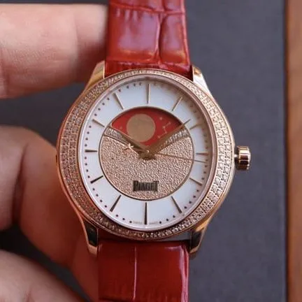 top-tier red complication women's watch Piaget Limelight Stella series front view