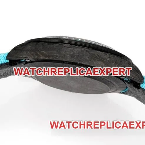 watch TW factory Rolex Daytona black dial black shell blue nylon bracelet front live photo
