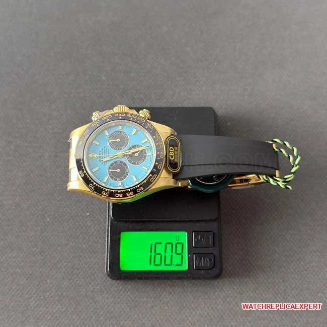 CBD Factory Rolex1:1replica watch Daytona gold case Tiffany blue dial4131front live photo