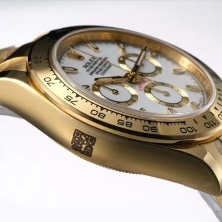 top-tier replicaRolex men's white dialsteel bracelet most popular Cosmograph Daytona mechanical watch side view