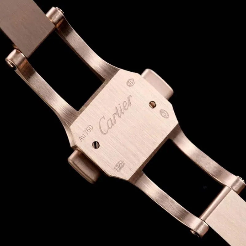 Cartiertop-tiersuper watch Pasha series ladies full automatic movement white face rose gold watch detail shots