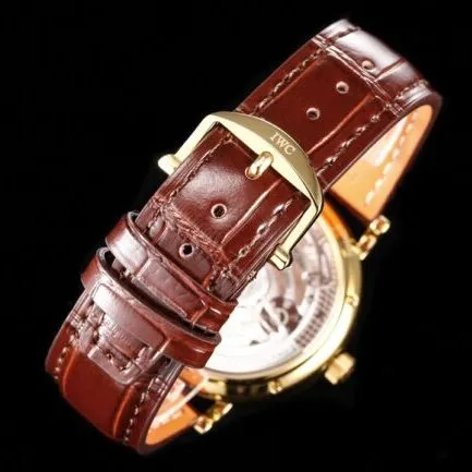 Big factory high-quality TWAIWC Portofino series blue dial IW516409 see-through watch front view