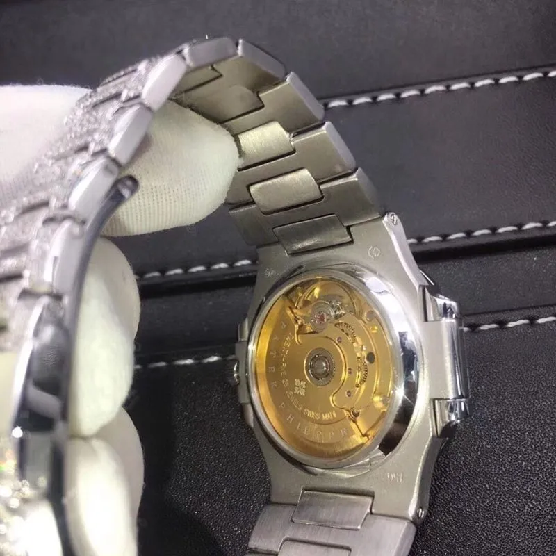 Patek Women's Nautilus 18K Gold Full Diamonds 37mmclasp Picture