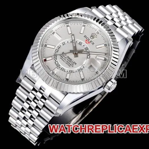 top-tier watch Navigator AR+ factory Rolexwhite dial mechanical front live photo