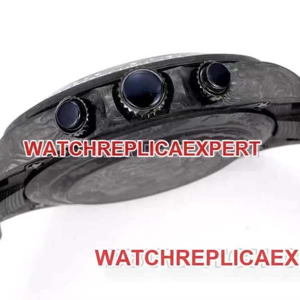 TW factory Rolex Daytonatop-tier 1:1high-quality carbon fiber hollow plate black steel bracelet front live photo