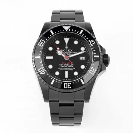Rolextop-tier men's black dialsteel braceletSubmariner customized version mechanical watch front view