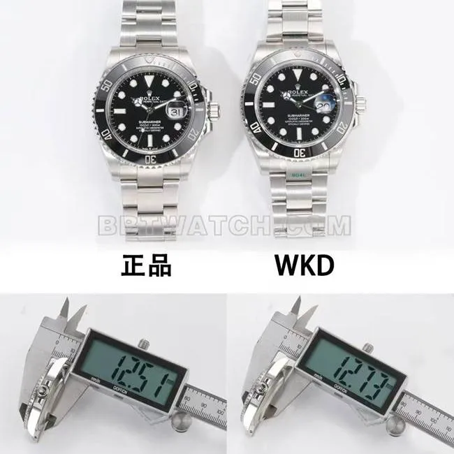 WKD Factory Rolex Submariner 41mm Black Dial Watch 126610 vs. Genuine Product Comparison Real Photos
