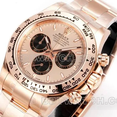 1:1replica watch RolexJF factory Daytonarose gold disc rose gold case 4131 mechanical steel braceletfront live photo