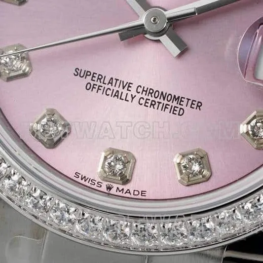 ARF factory Rolex log top one to one high imitation powder disk diamond ring 31mm three compartment link 278289 front real picture