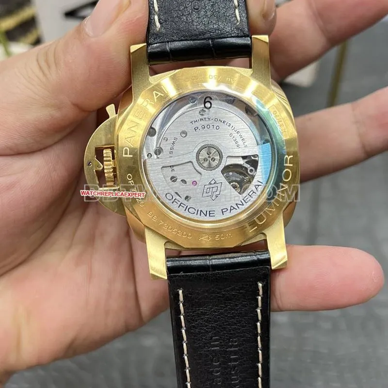 Panerai collectible watch VS Factory Lumino black dial mechanical leather strap model Pam1115front live photo