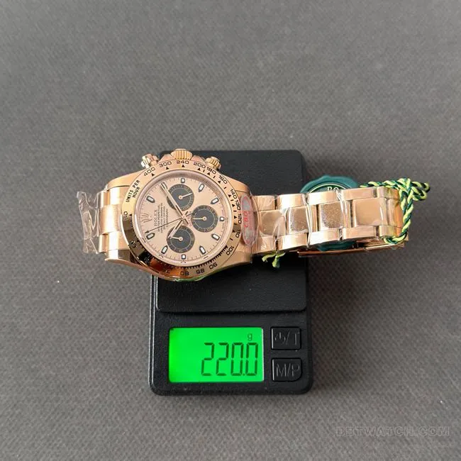 top-tier watch RolexCBD factory Daytonarose gold shell champagne color plate 4130 weight live photos