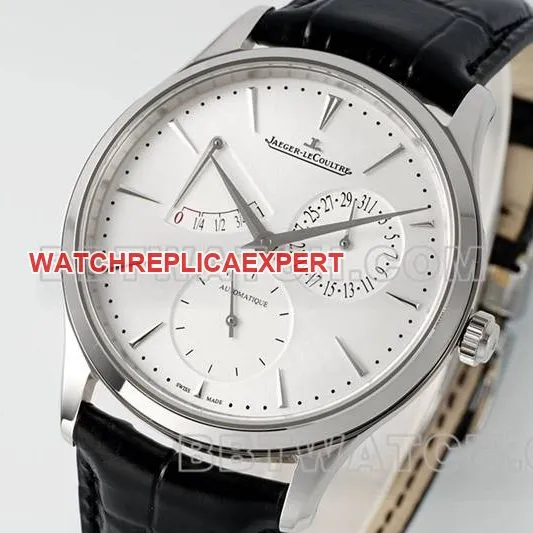 Jaeger-LeCoultre collectible Watch APS Factory Ultra-thin Master 896 Movement Power Reserve Mechanical Leather Strap Front Real Shot