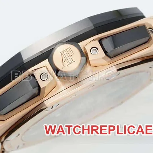 APS factory Audemars PiguetRoyal Oak offshore super cloneblack dialrose gold26420side live photo