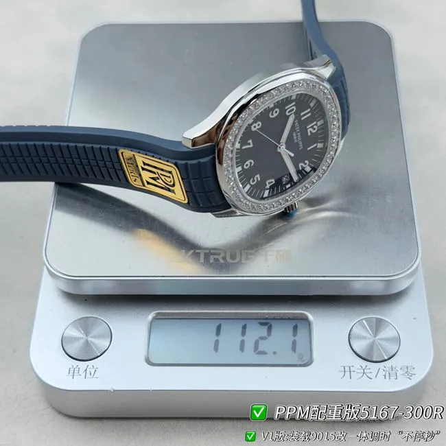 Patek PhilippePPM factory collectible watch Aquanautblue dialdiamond bezel5167front live photo