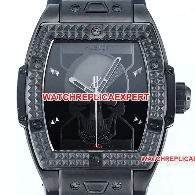 TW factory Hublot1:1super cloneblack dial skull 646.CI.0110.RX.DPM24front live photo