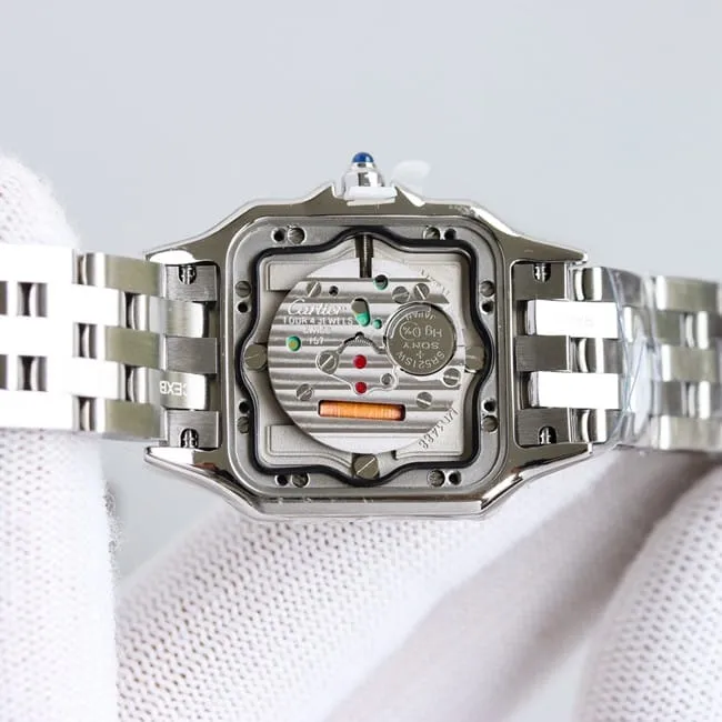 top-tier replicaCartiersuper clone3WF factory women's white dialsteel bracelet cheetah series quartz watch movement picture