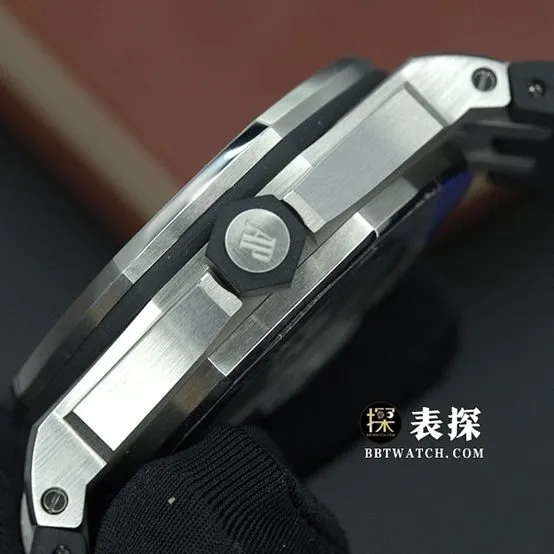 JF factory Audemars Piguet men's Royal Oak offshore type watch black dial rubber model 15703ST.OO.A002CA.01clasplive photos