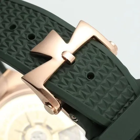 Vacheron Constantintop-tier watch green dial Zonghengsihai V3 upgraded version 41mm rubber strap white steel 6