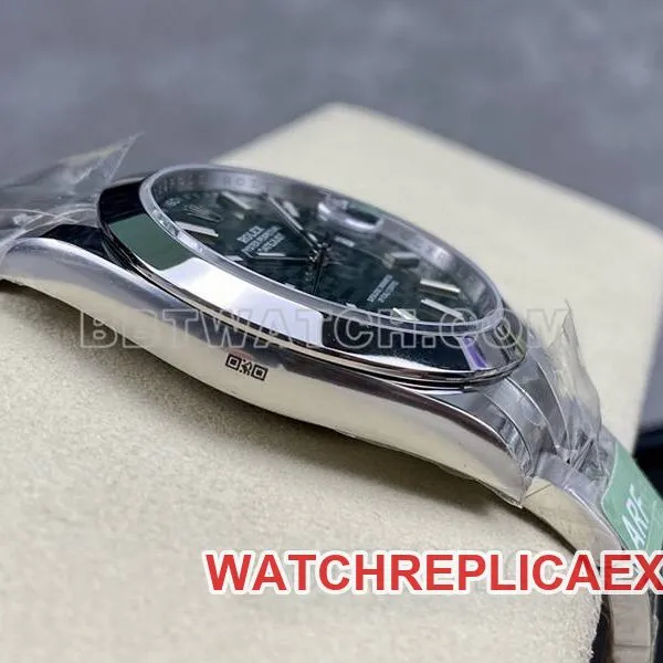 Rolex collectible watch ARF Factory log 41mm aperture green dial3235 steel bracelet front live photo