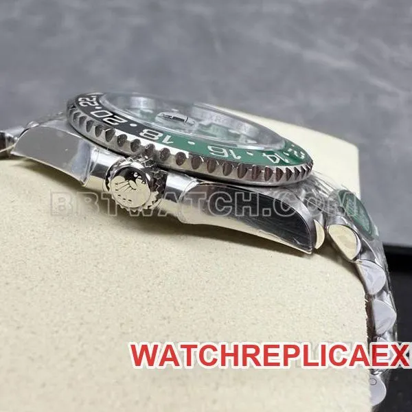 Rolextop-tier watch ARF FactoryGMT-MasterGMTgreen dial3285movementside live photo