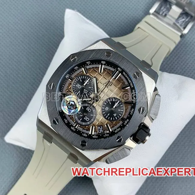 top-tier watch APS factory Royal Oak offshore type Audemars Piguet light brown plate 26420front live photo