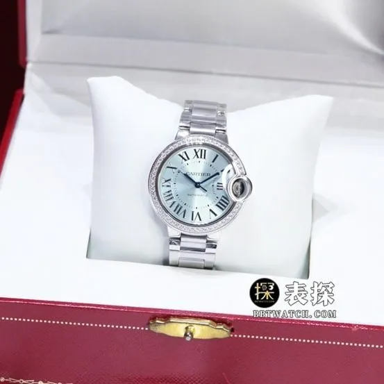 GTG factory Cartier blue balloon top-tier watch ladies blue dial diamond steel bracelet model pictures and prices front live photo