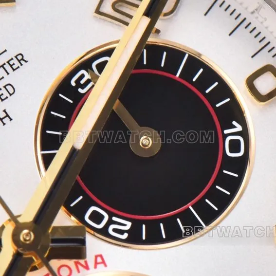 Factory C Rolex Daytonatop-tier 1:1high-quality gold panda plate 116523front live photo