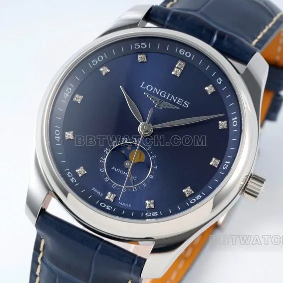 APS factory Longines watchmaking tradition 1:1super cloneblue dialmoon phaseL2.909.4.97.0front live photo