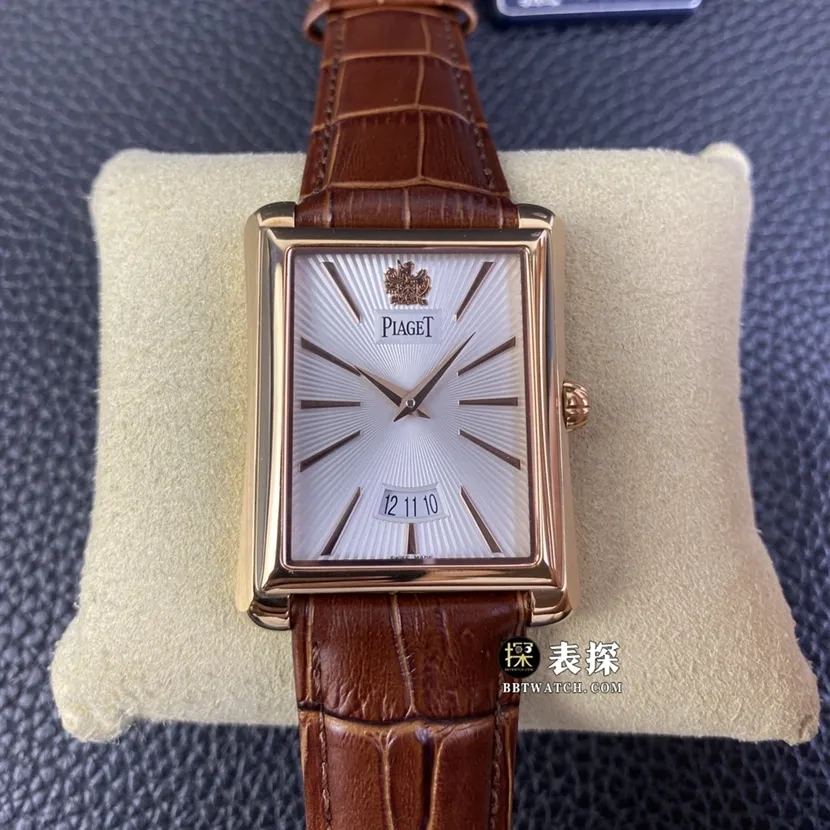 KZ factory Piaget watch men's silver gray plate leather strap model pictures and prices front live photo
