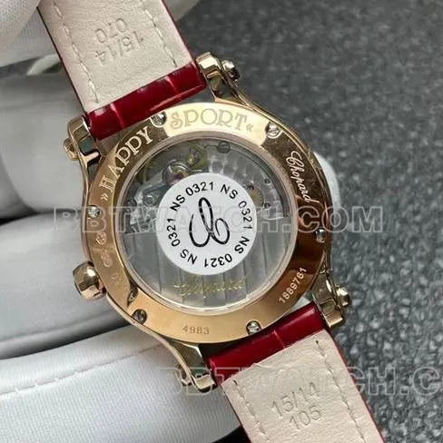 collectible watch YF factory ChopardHAPPY SPORTrose gold plate 2892 mechanical front live photo