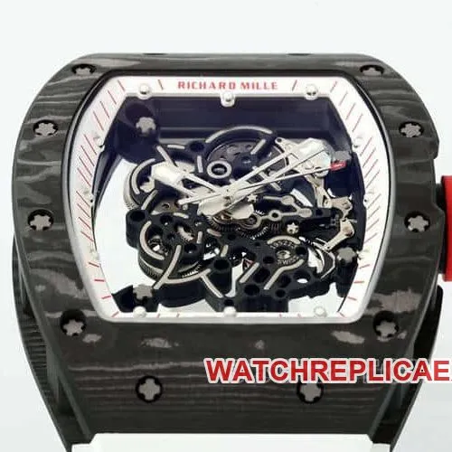 APSRichard Milletop-tier 1:1super carbon fiber case white rubber model RM055front live photo