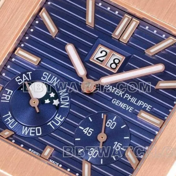 3K FactoryPatek PhilippeCUBITUS1:1super cloneblue dialrose gold5822caseback live photo