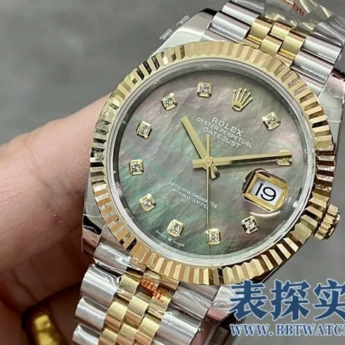 GMRolextop-tiersuper clonegreen dialDatejust41mm watch_How much does it cost_Pictures_How is the workmanship? Front
