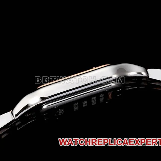 collectible watch cheetah BBa factory Cartierwhite dial rose goldsteel braceletquartzfront live photo