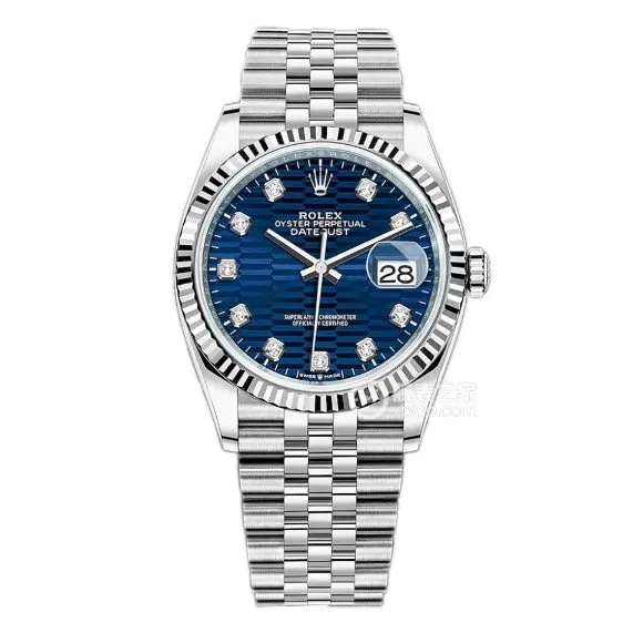 C factory Rolex log super clone36mm blue pit pattern m126234-0057front live photo