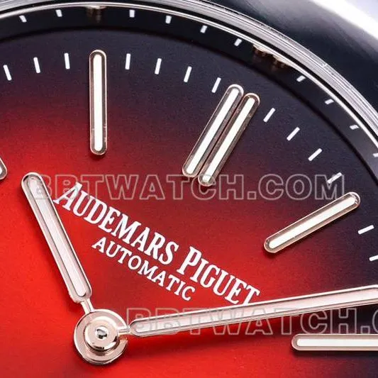 Audemars Piguet1:1replica watch ZF FactoryRoyal Oak smoked burgundy plate mechanical steel bracelet model 16202front live photo