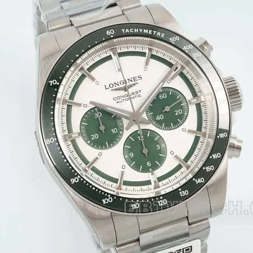 AFLongines Concas 1:1super silver dialsteel bracelet model L3.835.4.02.6front live photo
