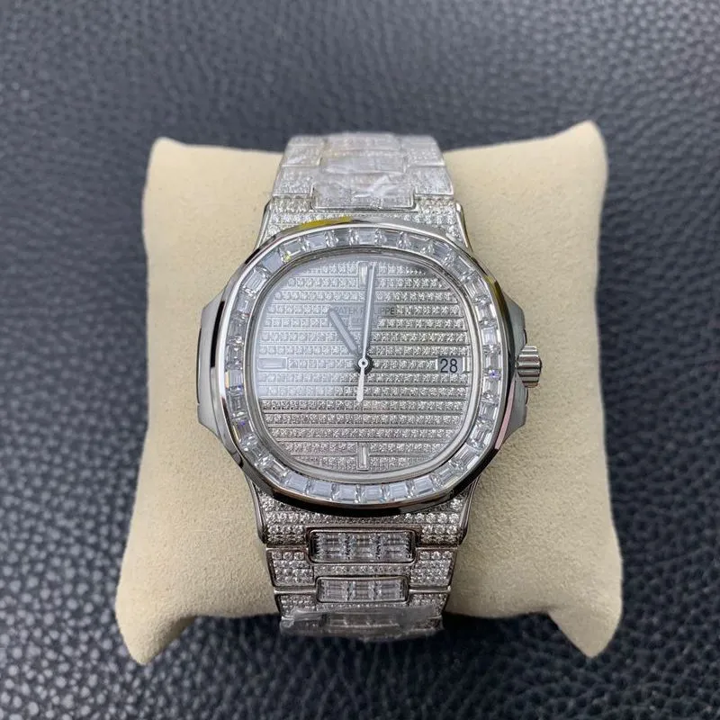 Patek Philippe watch "Full Star" square diamond Nautilus 5719/1G-001 front view
