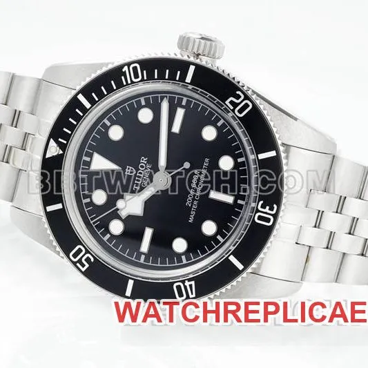 Tudor Watch ZF Factory Biwan Black Plate 41mm Steel Strap Model M7941A1 Front View